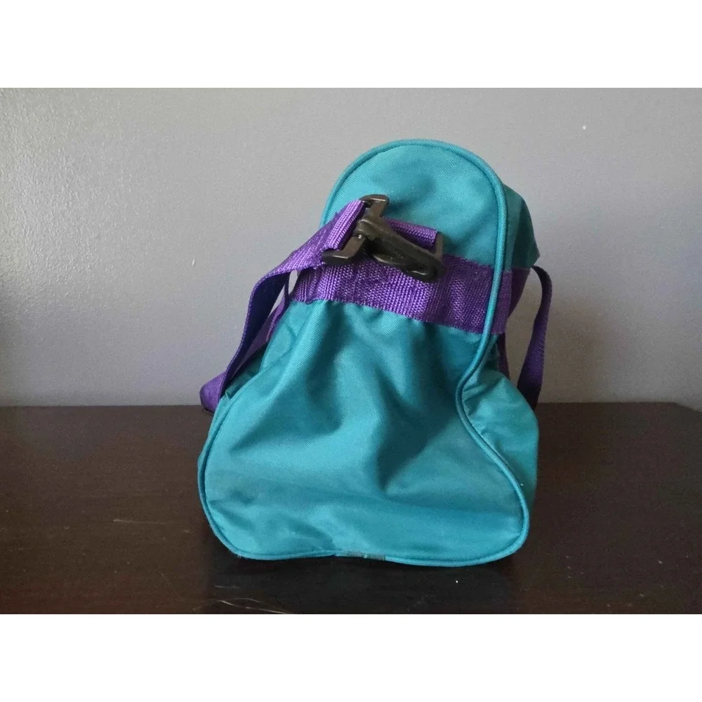 Vintage Dunlop Sports Gym Duffle Bag Teal & Purple